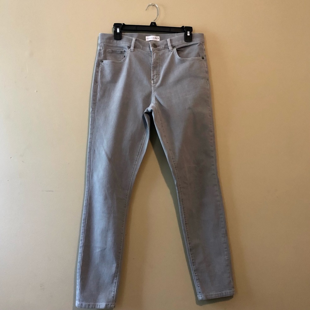 LOFT Women’s Modern Skinny Crop Gray Denim Jeans 8